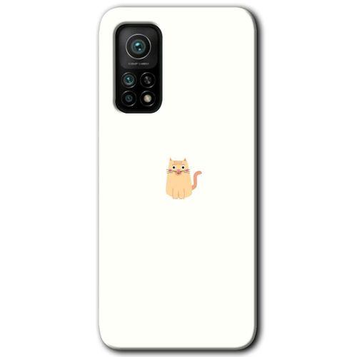 Xiaomi Mi 10T Pro Kılıf Baskılı Arka Kapak - Cat Minimalism +Tam Ekran Koruyucu