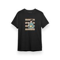Monogatari Anime Tsukihi Araragi Lettern Poster Siyah Kısa kol Erkek Tshirt