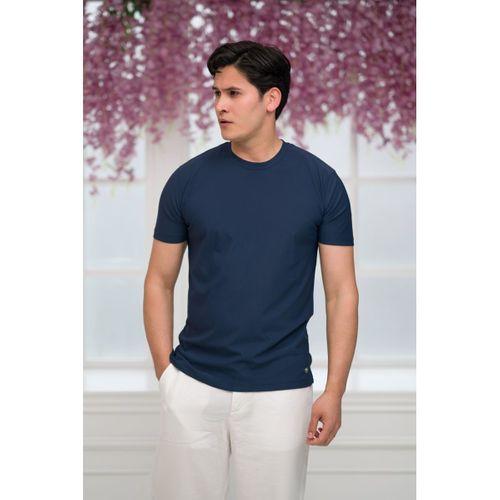 Slimfit Lyocell Kumaş Likralı Küçük Armürlü Bisiklet Yaka T-shirt