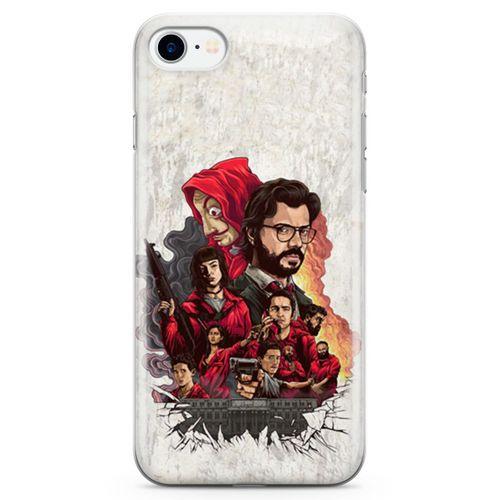 Apple iPhone SE 2020 Kılıf La Casa De Papel Arka Kapak Koruma Desenli Full Koruyucu