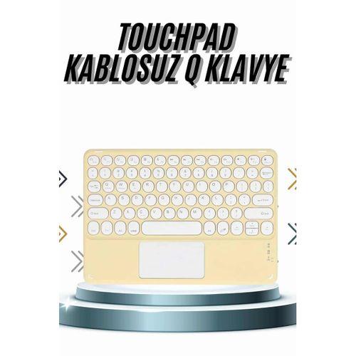 Android Ve İos Uyumlu Bluetooth Klavye Touchpad Slim Kablosuz Wifi Q Klavye
