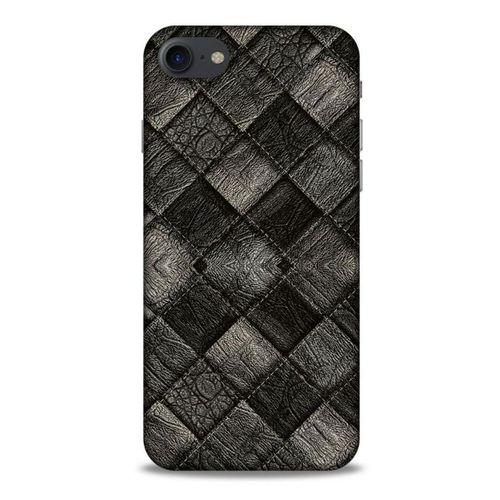 Apple Iphone 8 Kılıf Patchwork (25) Antişok Kapak Siyah Gri