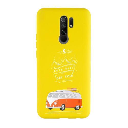 Xiaomi Redmi 9 Uyumlu Rota Belli Desenli Premium Silikonlu Lansman Telefon Kılıfı