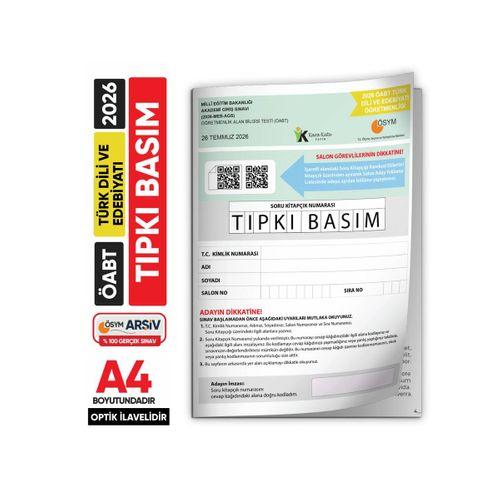 2026 MEB-AGS ÖABT Türk Dili ve Edebiyatı Öğretmenliği ÖSYM Tıpkı Basım Kitapçığı TG Deneme