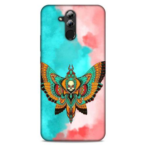 Lopard Huawei Mate 20 Lite Uyumlu Kılıf Tattoo's (21) Koruyucu Kapak İskelet Kelebek