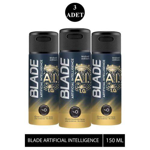 3 Adet Blade Artificial Intelligence 1.0 Deodorant 150mL
