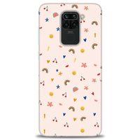Xiaomi Redmi Note 9 Kılıf HD Baskılı Kılıf - Kiraz ve Gökkuşağı + Tam Ekran Koruyucu