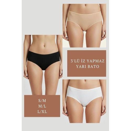 3lü Set Külot-siyah-beyaz-ten Dor2850