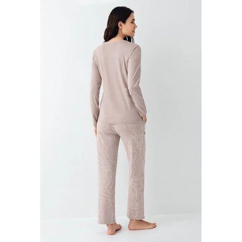 Pierre Cardin 9097-x Kadın Battal Uzun Kol Pijama Takım