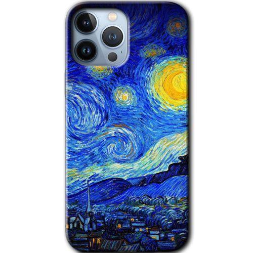 iPhone 13 Pro Max Kılıf Baskılı Kapak - Starry Night +Tam Ekran Koruyucu