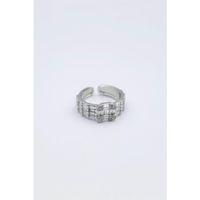 Baget Taşlı Yüzük - Gümüş