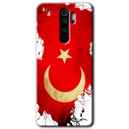 MRCİLETİSİM Xiaomi Redmi Note 8 Pro Kılıf Kapak - Türkiyem +Hayalet Ekran Yandan Gözükmez