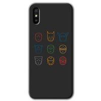 BeRa Aksesuar Xiaomi Redmi 9A Kılıf Baskılı Kapak - Avengers Minimalism +Tam Kaplayan Mat Seramik