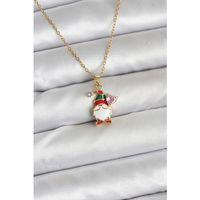 316L Çelik Zincir Gold Renk Yılbaşı Teması Kadın Kolye