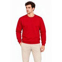 Erkek Bisiklet Yaka İçi Şardonlu 2 İplik Düz Uzun Kollu Regular Fit Sweatshirt - Kırmızı