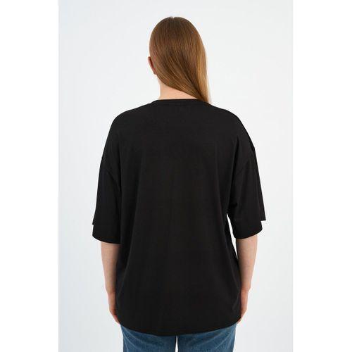 V Yaka Oversize T-shirt (E24-742A-WN)