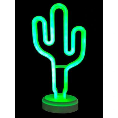 Neon Işıklı Kaktüs Masa Gece Lambası