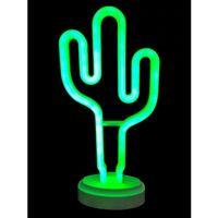 Neon Işıklı Kaktüs Masa Gece Lambası
