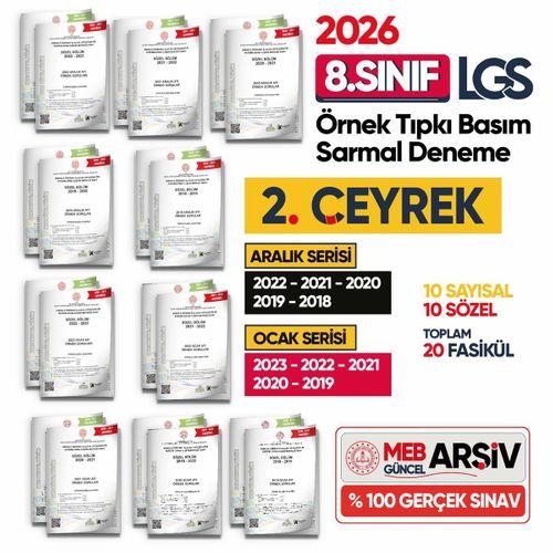 2026 8 Sınıf LGS 2 ÇEYREK Aralık-Ocak Ayı MEB Örnek Soru Tıpkı Basım Sarmal Deneme Paketi Çözümlü