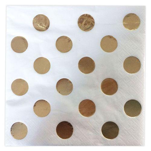 PEÇETE GOLD PUANLI VARAK BASKILI BEYAZ 16'LI