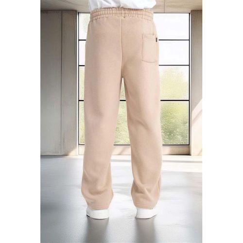 Baggy Kalıp 3 İplik Şardonlu Erkek Eşofman Altı - Bej