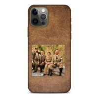 Apple iPhone 12 Pro Kılıf Atatürk (25) Antişok Kapak Kahve Kumlar