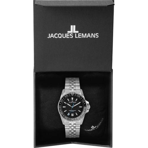 Jacques Lemans Liverpool JL.1-2205H Quartz Çelik Gri Siyah Kadran 20 ATM 41 mm Erkek Kol Saati