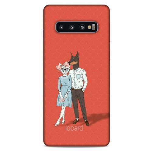Samsung Galaxy S10 Kılıf FunnyMaX (15) Antişok Kılıf Kırmızı Kedi Köpek