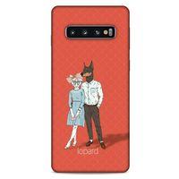 Samsung Galaxy S10 Kılıf FunnyMaX (15) Antişok Kılıf Kırmızı Kedi Köpek