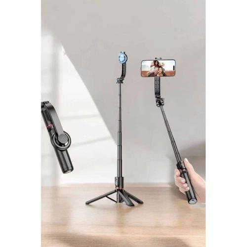 Kumandalı Tripod Telefon Tutucu Selfie Çubuğu 360 Derece Dönebilen
