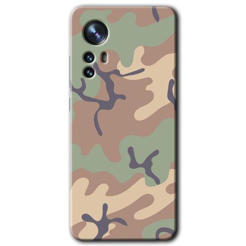 Xiaomi Mi 12 Kılıf HD Desen Baskılı Arka Kapak + Temperli Cam - Kamuflaj 29