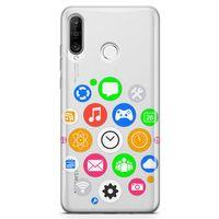 Huawei P30 Lite 2020 Kılıf Akıllı Saat Arka Kapak Koruma Desenli Full Koruyucu