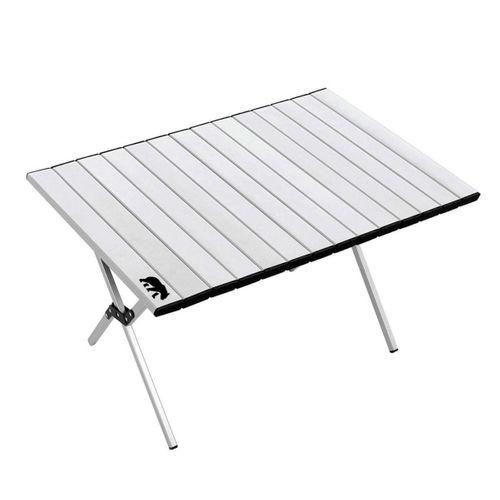 Kamp Ayısı® Large Alüminyum Katlanabilir Kamp ve Piknik Masası, Çantalı, Gri