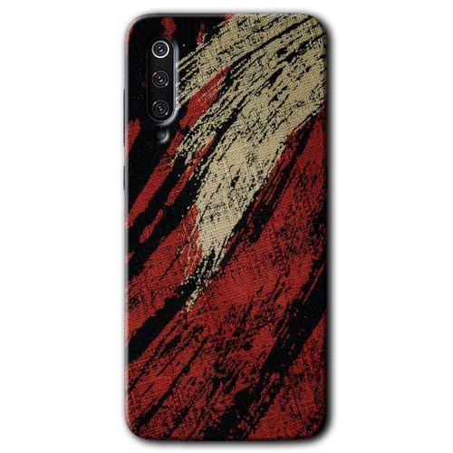 Xiaomi Mi 9 SE Kılıf HD Desen Baskılı Arka Kapak - Kumaş Deseni 6 + Kırılmaz Cam