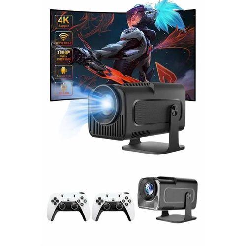 4k Android Smart Wi-fi Çift Kollu Projeksiyon Game Box Kumandalı Taşınabilir