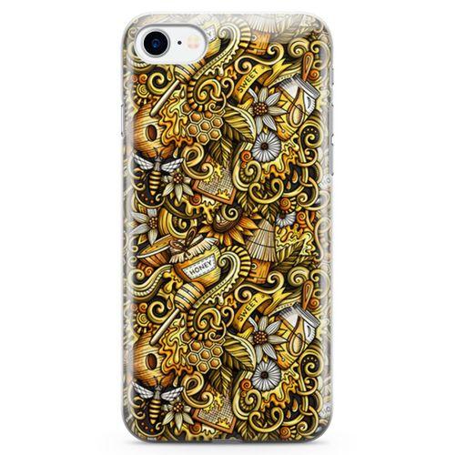 Apple iPhone 7 Kılıf Honey Doodle Arka Kapak Koruma Desenli Full Koruyucu