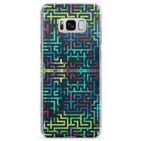 Samsung Galaxy S8 Kılıf Labirent Colorful Arka Kapak Koruma Desenli Full Koruyucu