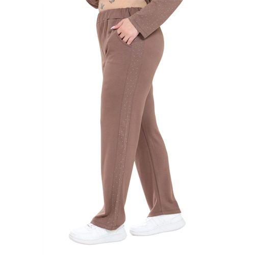 Melsay Butik Vizon Yarım Garni Taşlı Kadın Eşofman Takımı