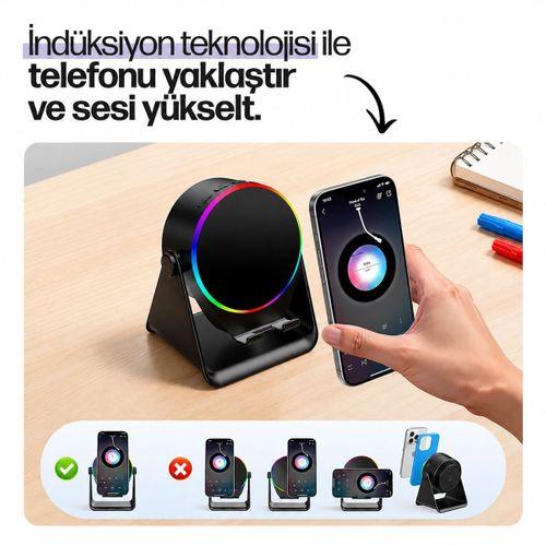Bluetooth Soundpad Hoparlör 5W 2000mAh (Telefon Standı, USB-C)