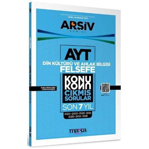 AYT Din Kültürü ve Ahlak Bilgisi Felsefe Çıkmış Sorular Konu Konu Son 7 Yıl Tıpkı Basım Arşiv Serisi Marka Yayınları