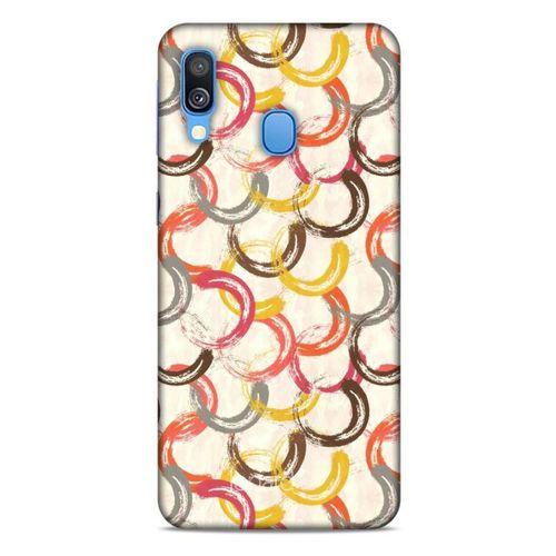 Samsung Galaxy A40 Kılıf Pastel Renkler (33) Hybrid Kılıf Kahverengi Turuncu