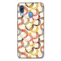 Samsung Galaxy A40 Kılıf Pastel Renkler (33) Hybrid Kılıf Kahverengi Turuncu