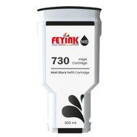 Feyink® HP 730 Matt Black (MK) Orijinal Mürekkep Dolumlu Feyink Kartuş 300 ml Mat Siyah