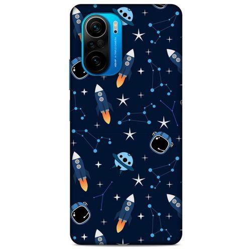 Xiaomi Poco F3 Uyumlu Kılıf Mavi Delisi (22) Tam Koruma Kılıfı Astronot