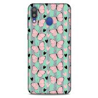 Samsung Galaxy M20 Kılıf Kelebek Etkisi (43) Thin Fit Kılıf Kahve Yeşil