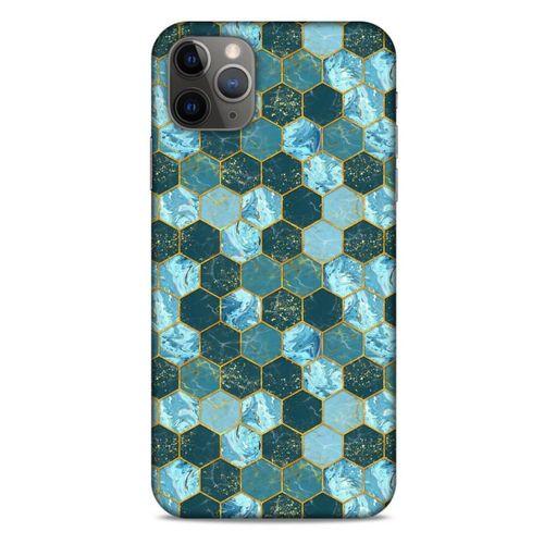 Mermer Desenli (21) Tema Koruyucu Kapak Akuamarin Apple Iphone 11 Pro Max Kılıf