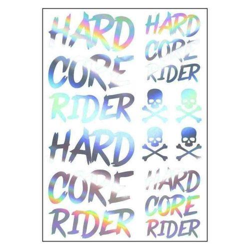 SEVGENT A4 Sticker 118 Tek Paket Çoklu Hard Core Rider Hologram