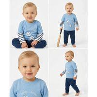 6/24 Ay Beyzboll Baskılı Bebek Takımı