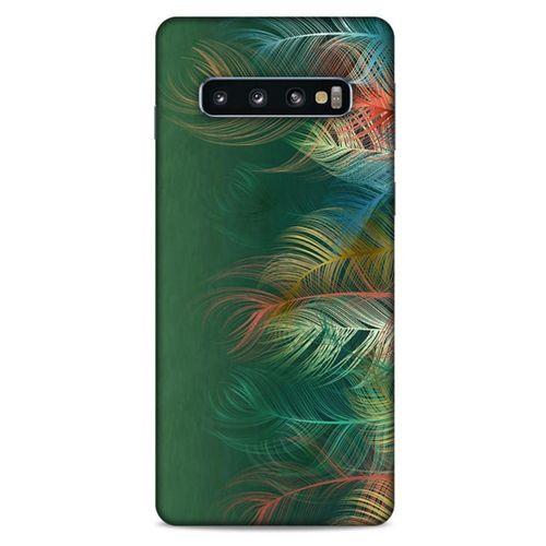 Samsung Galaxy S10 Kılıf Desenli Özel Seri Tüyler (31) TPU Kılıf