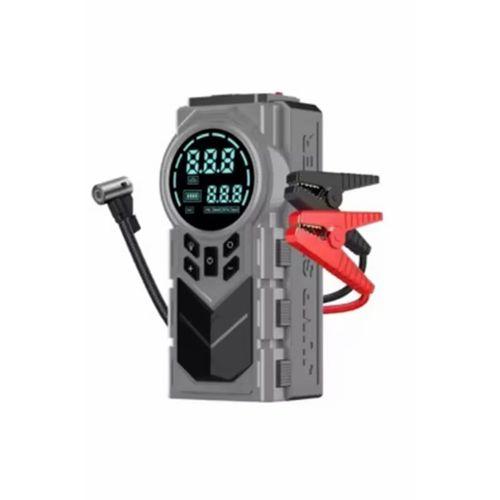 Şarjlı 8.000 Mah Taşınabilir Çanta Araç Akü Şarj Takviyeli Işıklı Hava Kompresörü Powerbankli